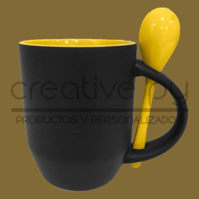 Taza Magica c/ Cucharita Amarillo