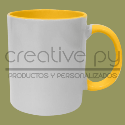 Taza Blanca c/ Alza Amarillo