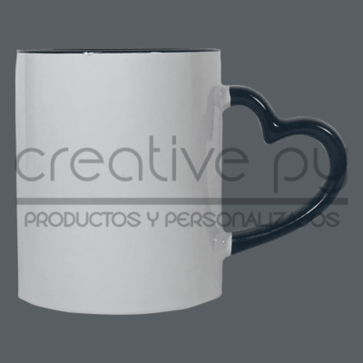 Taza Blanca c/ Alza Corazón Negro